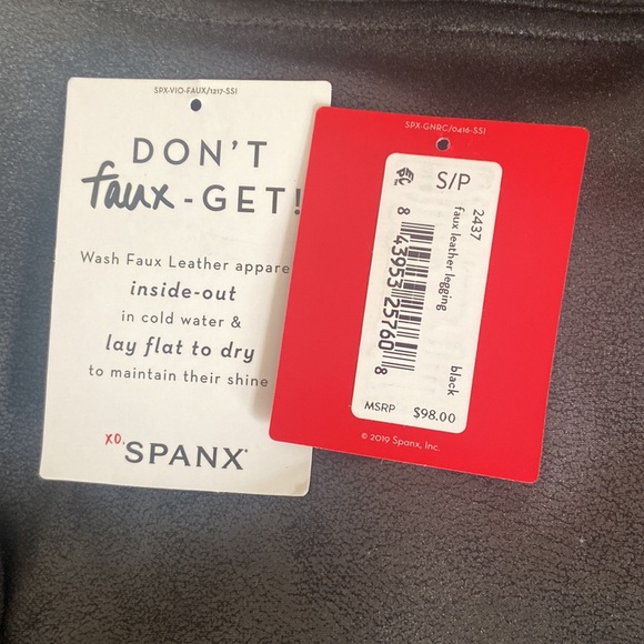 NWT Spanx faux leather leggings - Picture 7 of 8